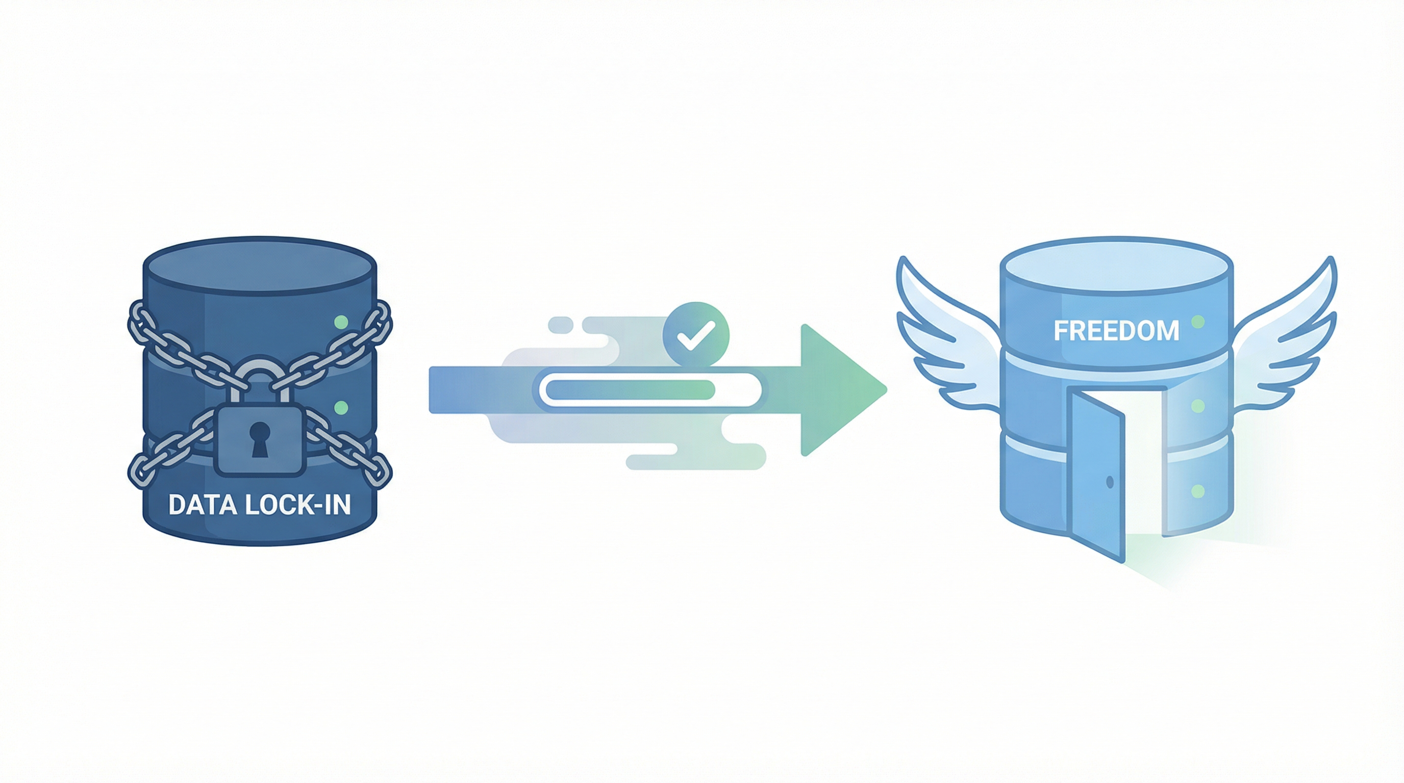 Breaking free from data lock-in: Journey from locked database to freedom and data ownership