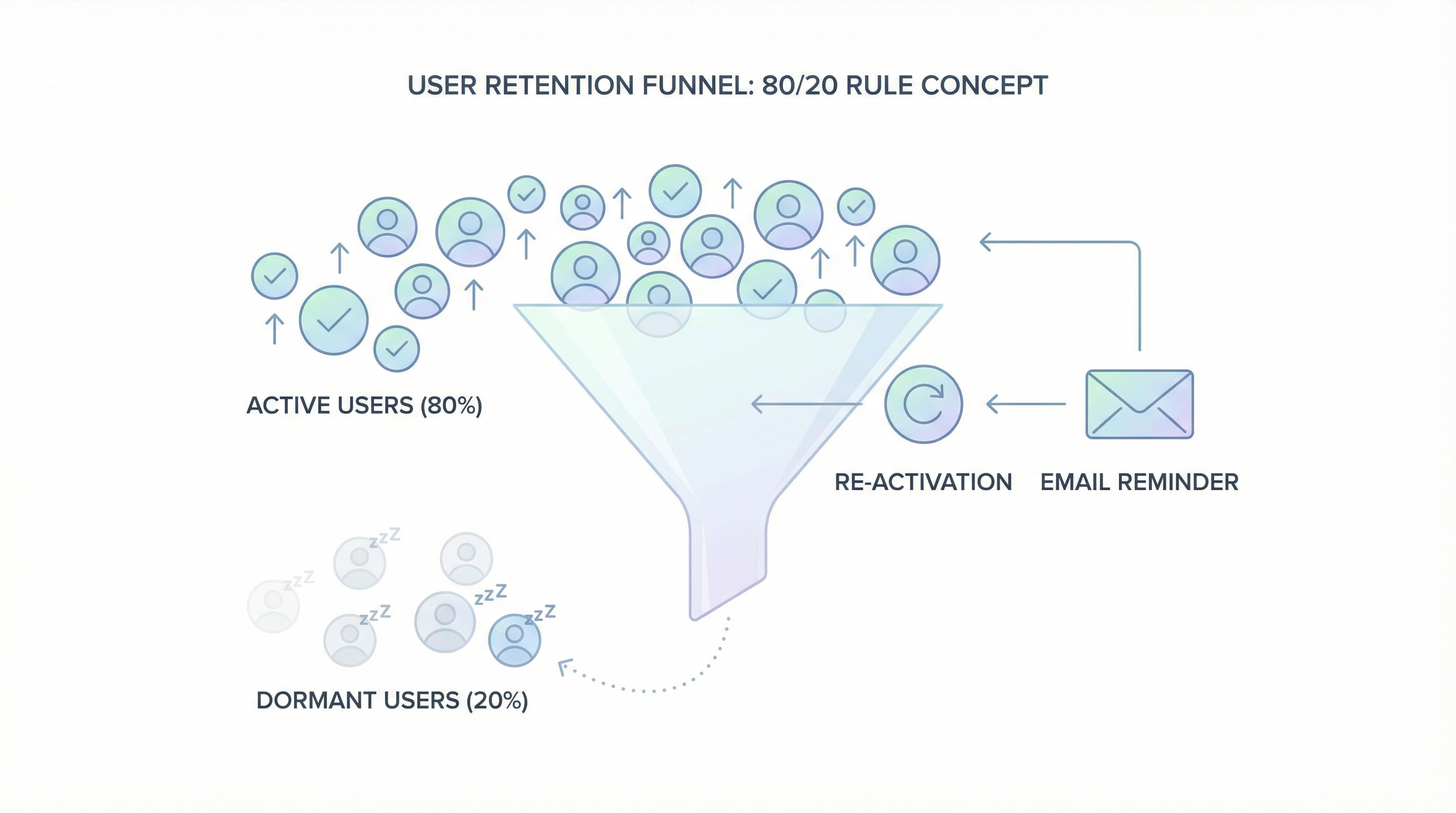 80/20 rule: Active users migrate easily while dormant users can be re-activated later 80/20 rule: Active users migrate easily while dormant users can be re-activated later