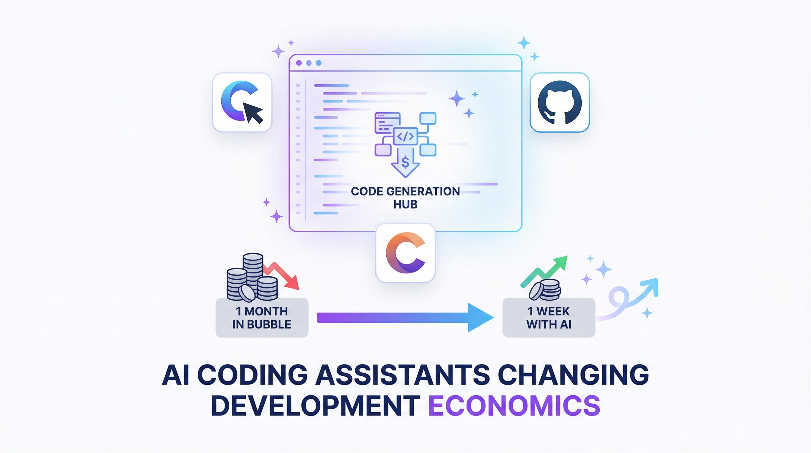 AI coding assistants changing the economics: Cursor, GitHub Copilot, Claude — what took a month now takes a week